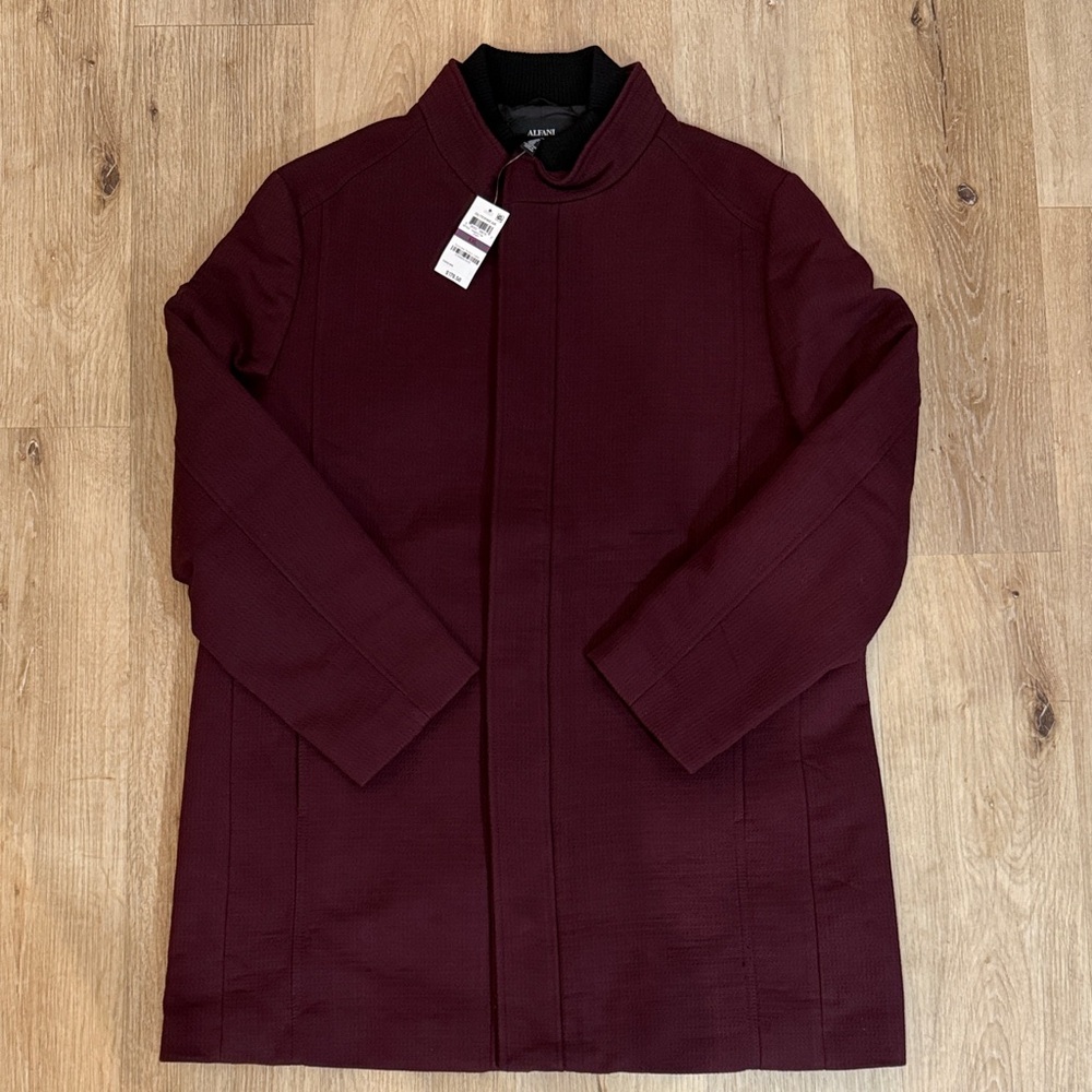 Alfani Men's Deep Burgundy Trench Coat